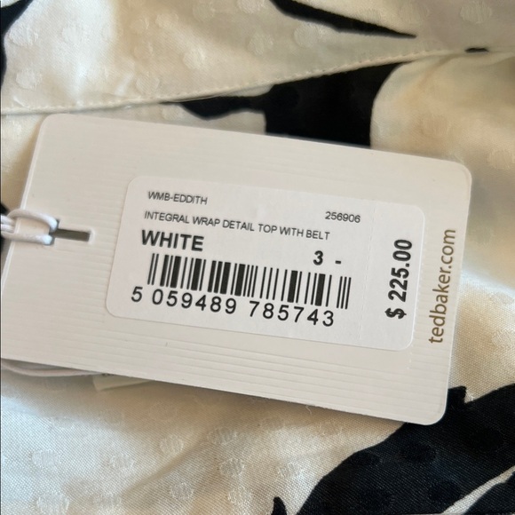 Ted Baker Black and White Floral Blouse - Picture 9 of 12